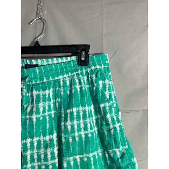 J Crew Shorts Womens Large Green Linen Tie Dye Comfy Beachy Boho Casual Pockets - Picture 5 of 10